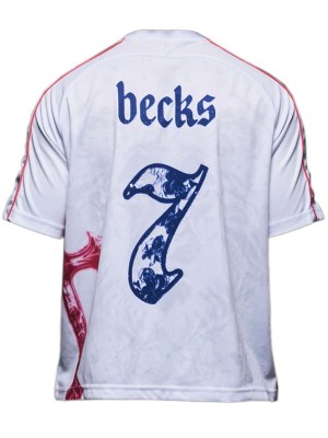 England Légendes vieux maillot becks 7 hommes uniforme blanc rétro 2025-2026